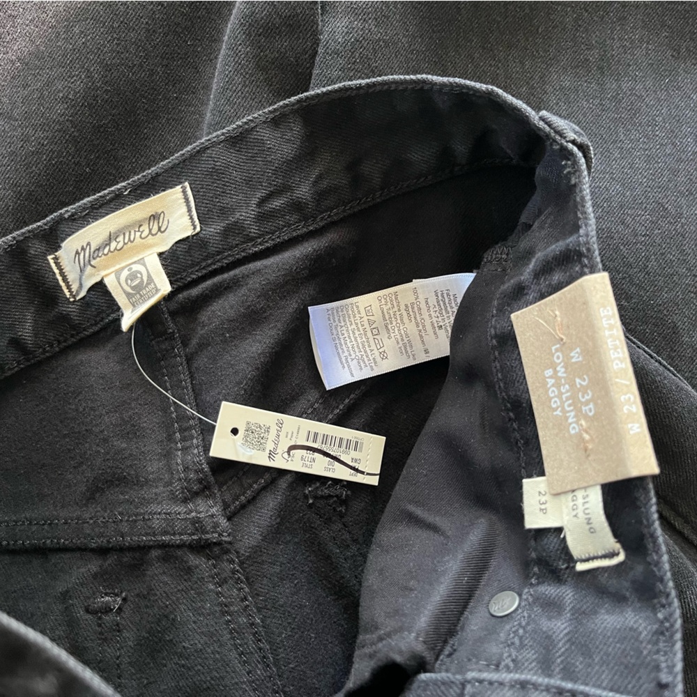 Madewell Black low-slung baggy jeans, size 26/27 - Picture 11 of 15